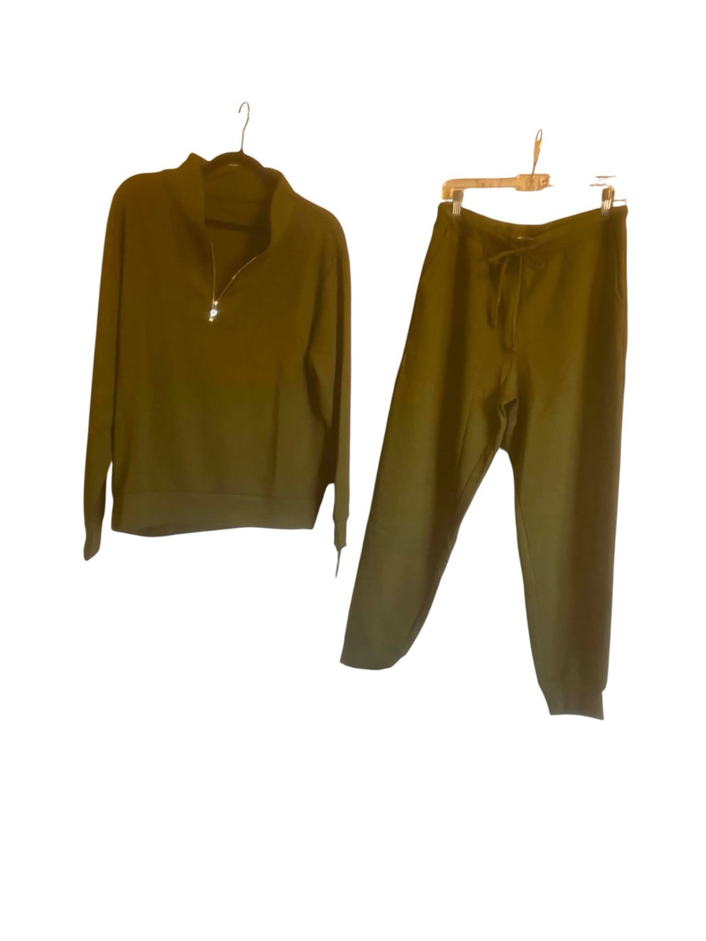 NWT Softies Zip Jogger Set OLIVE Size Large